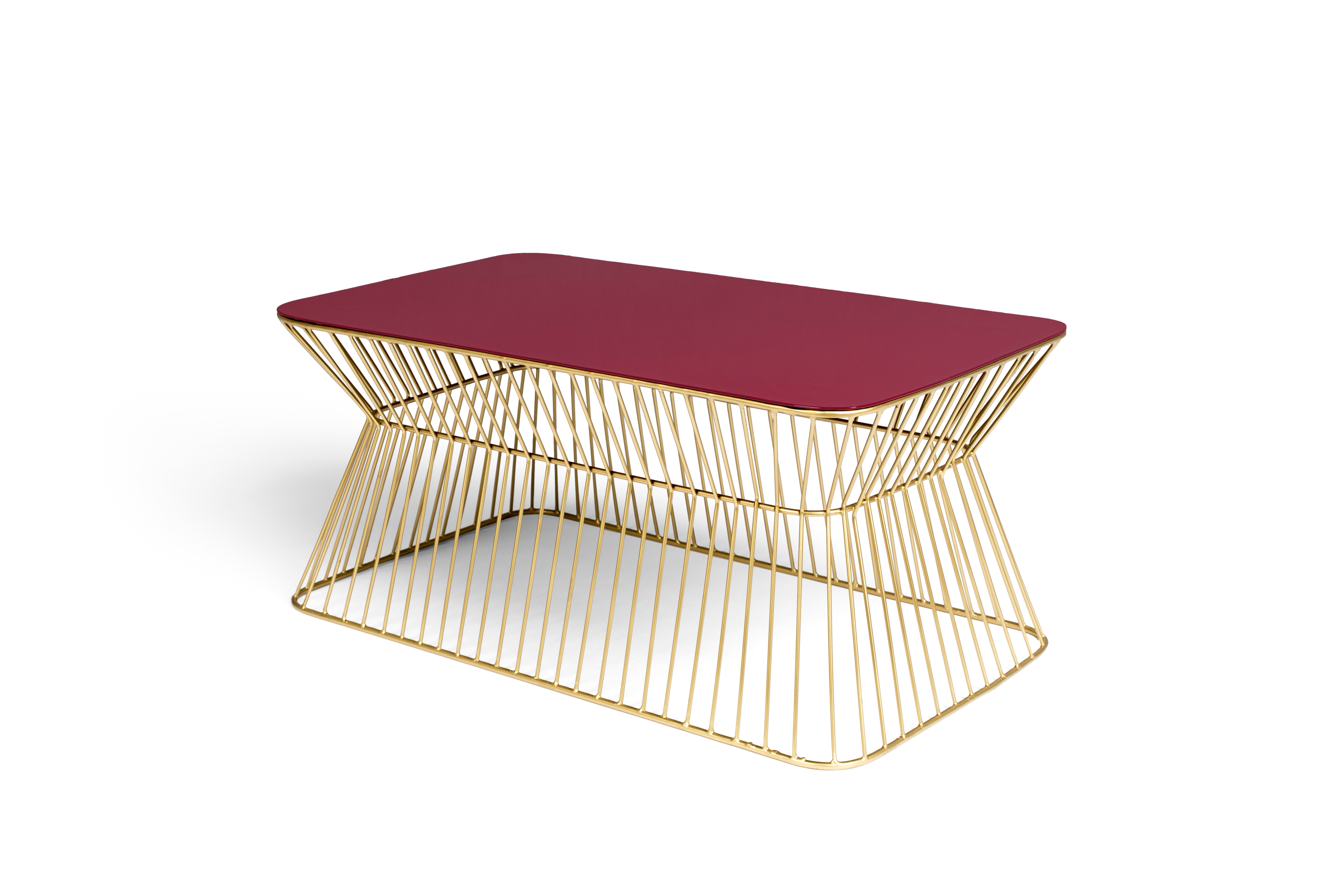 Bold Monkey No Offence Wine Red Coffee Table